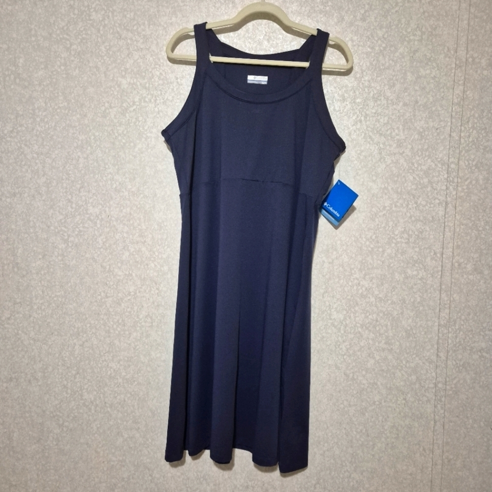 NEW..COLUMBIA...Blue Midi Scoop Neck Sleeveless Sundress..SIZE:XL - Picture 4 of 12